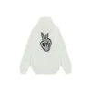 Hanorace cu glugă Drip Peace, croială largă „White” 651799TKVA2863932