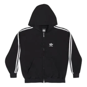 Hanorace cu glugă și fermoar Balenciaga x adidas „Black White” 723754TNVN28482