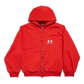 Hanorace cu glugă și fermoar Balenciaga x Under Armour „Red White” 803264TRVB86540