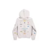 Hanorace cu glugă și fermoar Business English „Off White” 788243TQVH69016