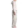 Hanorace cu glugă și fermoar Business English „Off White” 788243TQVH69016