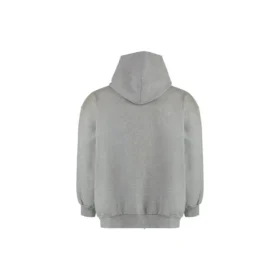 Hanorace cu glugă și fermoar din bumbac jersey cu aspect uzat „Grey” 744454TOVV91241