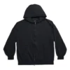 Hanorace cu glugă și fermoar exterior, croială strâmtă „Black Faded” 744454TOVF51055