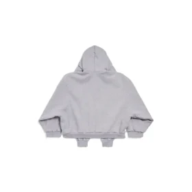Hanorace cu glugă și fermoar Incognito, croială largă, „Grey” 799463TQVX11300