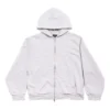 Hanorace cu glugă și fermoar la spate, croială regular „Dirty White baby-pink” 803264TSVP12420