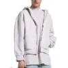 Hanorace cu glugă și fermoar la spate, croială regular „Dirty White baby-pink” 803264TSVP12420