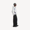 Hanorace cu glugă și fermoar oversized pentru bărbați Balenciaga | colaborare NBA, în alb/multicolor