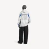 Hanorace cu glugă și fermoar oversized pentru bărbați Balenciaga | colaborare NBA, în alb/multicolor