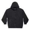 Hanorace cu glugă și fermoar Paris, croială strâmtă „Black Faded” 744454TOVI41055