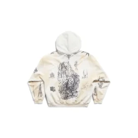 Hanorace cu glugă și fermoar Tat, croială medie, „Off White Black” 770939TQVK13307