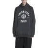 Hanorace cu glugă și imprimeu cu logo-ul universității „Washed Black” 697879TMV991000