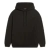 Hanorace cu glugă și logo, croială medie „Washed Black” 600583TLVB81146