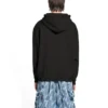 Hanorace cu glugă și logo, croială medie „Washed Black” 600583TLVB81146