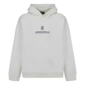 Hanorace cu glugă și logo PDF supradimensionat „Off White” 674986TLVF89016 Hanorace cu glugă și logo PDF supradimensionat „Off White” 674986TLVF89016