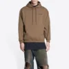 Hanorace cu glugă și logo pe spate, croială regular „Brown” 600583TMVF57761
