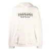 Hanorace cu glugă și logo Worldwide „Chalky White Black” 674986TLVA99054
