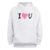 Hanorace cu glugă „I Love U” „Alb” 570811TJVL69040