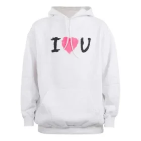 Hanorace cu glugă „I Love U” „Alb” 570811TJVL69040