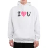 Hanorace cu glugă „I Love U” „Alb” 570811TJVL69040