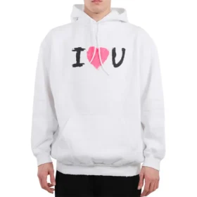 Hanorace cu glugă „I Love U” „Alb” 570811TJVL69040