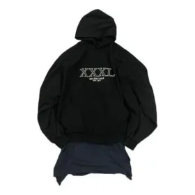 Hanorace cu glugă și patch-uri, mărime XXXL, oversized „Negru” 720406TNVD91070 Hanorace cu glugă și patch-uri, mărime XXXL, oversized „Negru” 720406TNVD91070