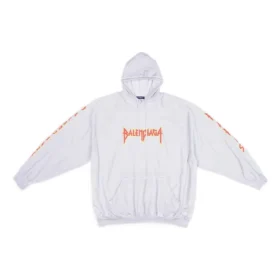 Hanorace cu glugă Metallica, croială oversized „Dirty White Orange” 697879TMV890901 Hanorace cu glugă Metallica, croială oversized „Dirty White Orange” 697879TMV890901