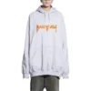 Hanorace cu glugă Metallica, croială oversized „Dirty White Orange” 697879TMV890901