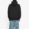 Hanorace cu glugă, mâneci lungi, cordon de strângere, din fleece Bb Pixel, negru 578135TKVI81070