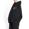 Hanorace cu glugă oversized XXXL „Negru Alb” 713677TNVD91070