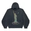 Hanorace cu glugă Paris Liberty Oversized „Negru” 739024TQVS11083