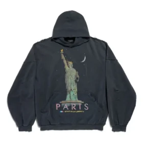 Hanorace cu glugă Paris Liberty Oversized „Negru” 739024TQVS11083