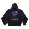 Hanorace cu glugă Paris Moon fără buzunare, oversized „Black Faded” 744462TOVE31055
