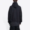 Hanorace cu glugă Qixi, croială largă „Black” 674986TLVC21070