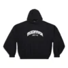 Hanorace cu glugă rotundă Back Flip Oversized „Negru Alb” 761458TPVG11070