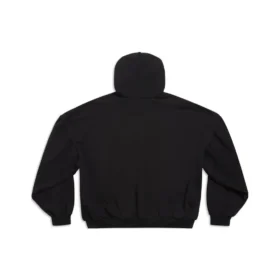 Hanorace cu glugă rotundă Back Flip Oversized „Negru Alb” 761458TPVG11070