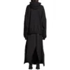 Hanorace cu glugă rotundă Back Flip Oversized „Negru Alb” 761458TPVG11070