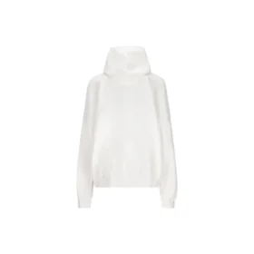 Hanorace cu glugă rotundă Back Flip Oversized „White Black” 761458TPVG19040