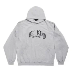 Hanorace cu glugă rotundă Be Kind, croială oversized „Grey” 761458TPVD61167