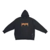 Hanorace cu glugă SBalenciaga Metallica, croială oversized „Black Orange” 697879TMV891055