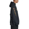 Hanorace cu glugă SBalenciaga Metallica, croială oversized „Black Orange” 697879TMV891055