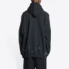Hanorace cu glugă SBalenciaga Metallica, croială oversized „Black Orange” 697879TMV891055