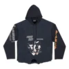 Hanorace cu glugă Speed Hunters, cu design inversat, oversized „Black Faded” 698156TMVD11000