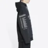 Hanorace cu glugă Speed Hunters, cu design inversat, oversized „Black Faded” 698156TMVD11000