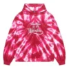 Hanorace cu glugă Tie-Dye de Ziua Îndrăgostiților, croială largă „Roșu” 675003TLVI86802