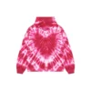 Hanorace cu glugă Tie-Dye de Ziua Îndrăgostiților, croială largă „Roșu” 675003TLVI86802