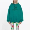 Hanorace cu logo verde 556111TDV043068