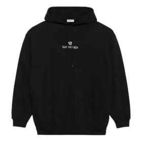 Hanorace cu mâneci lungi și imprimeu cu litere, negru 578135TJVE11034