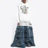 Hanorace din bumbac Balenciaga x THE SIMPSONS, croială largă „Alb” 675003TLVG89016