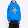 Hanorace din bumbac Balenciaga x THE SIMPSONS, croială largă „Albastru” 674986TLVG84210
