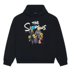 Hanorace din bumbac Balenciaga x THE SIMPSONS, croială largă, „Negru” 675003TLVG81000